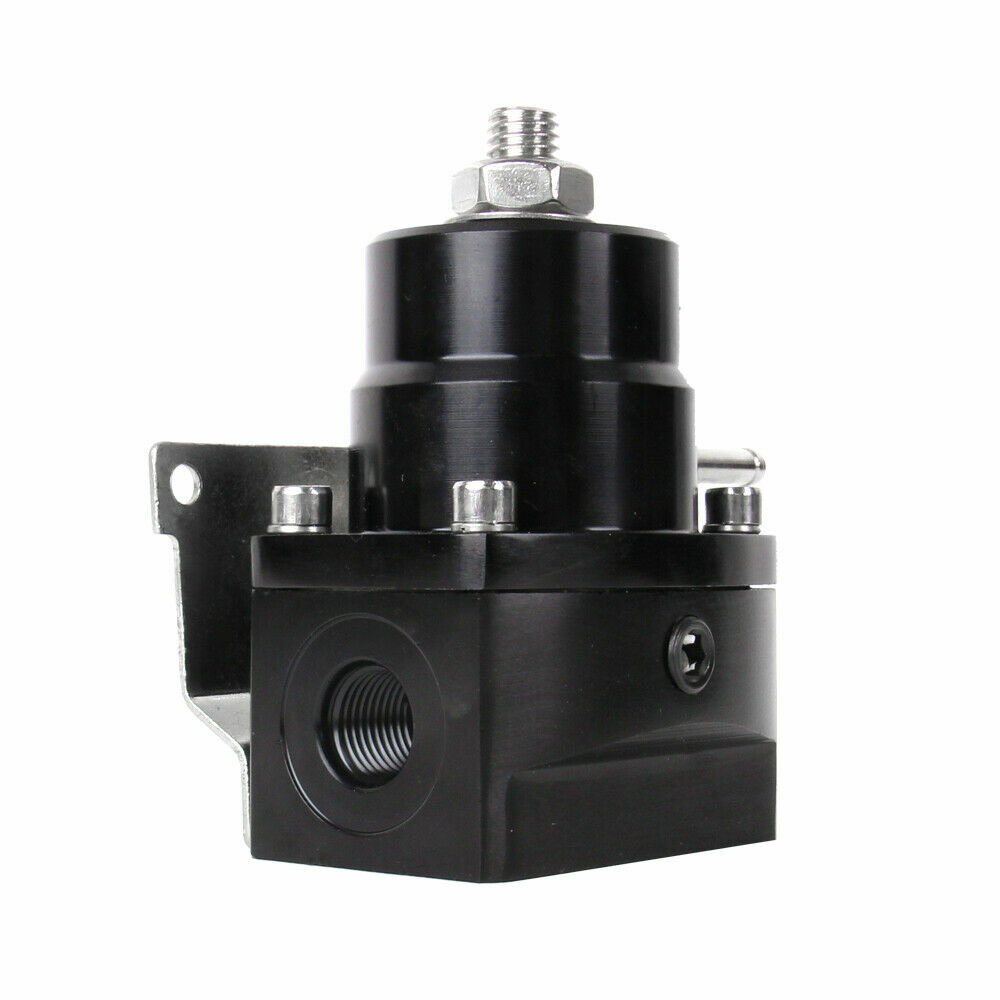 LokoCar Adjustable Fuel Pressure Regulator Kit Oil 0-100psi Gauge -6AN 6AN Black