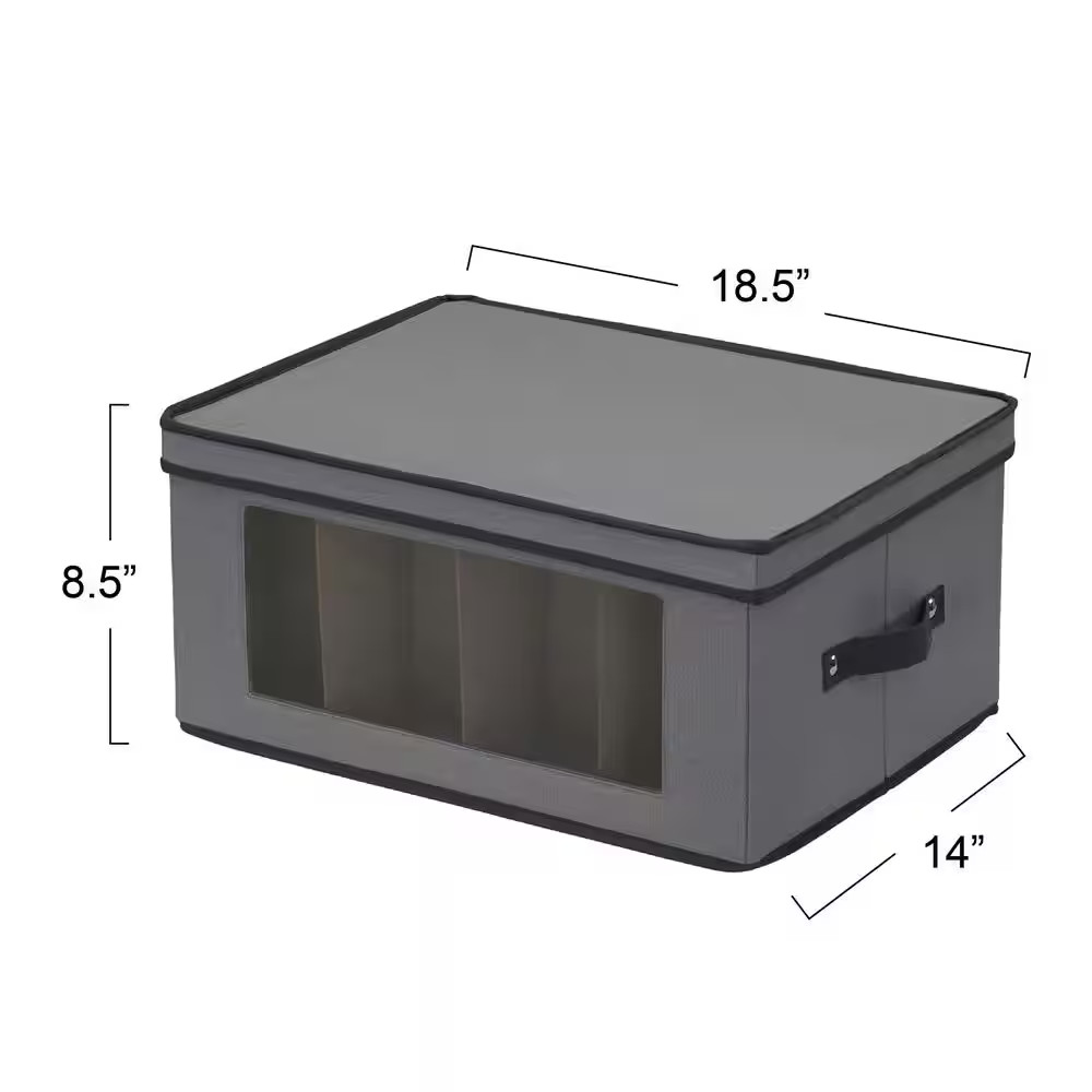 Balloon Wine Glass Storage Box in Gray
