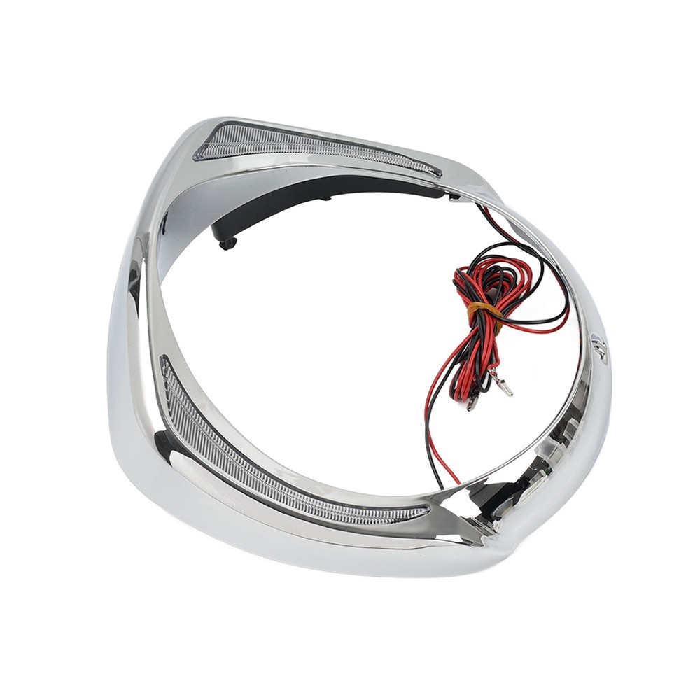 LED Headlight Bezel Visor Trim Ring For Harley Touring 2014+