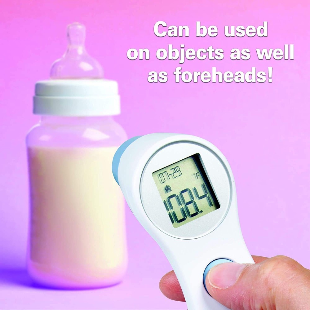Digital Forehead Thermometer - Infrared - White (Body Temperature Reader, Lig...