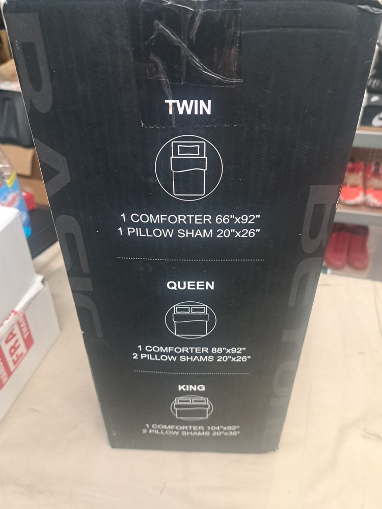 Basic Beyond Queen Comforter Set - Navy Blue Comforter Set Queen Size Reversi...