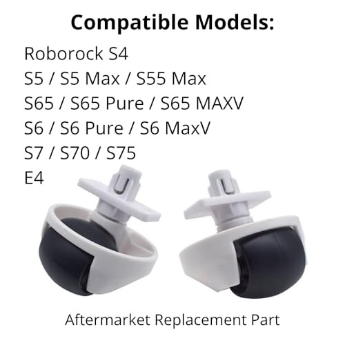 Front Caster Replacement Compatible with Roborock S & E Series – 2 Pack Snap