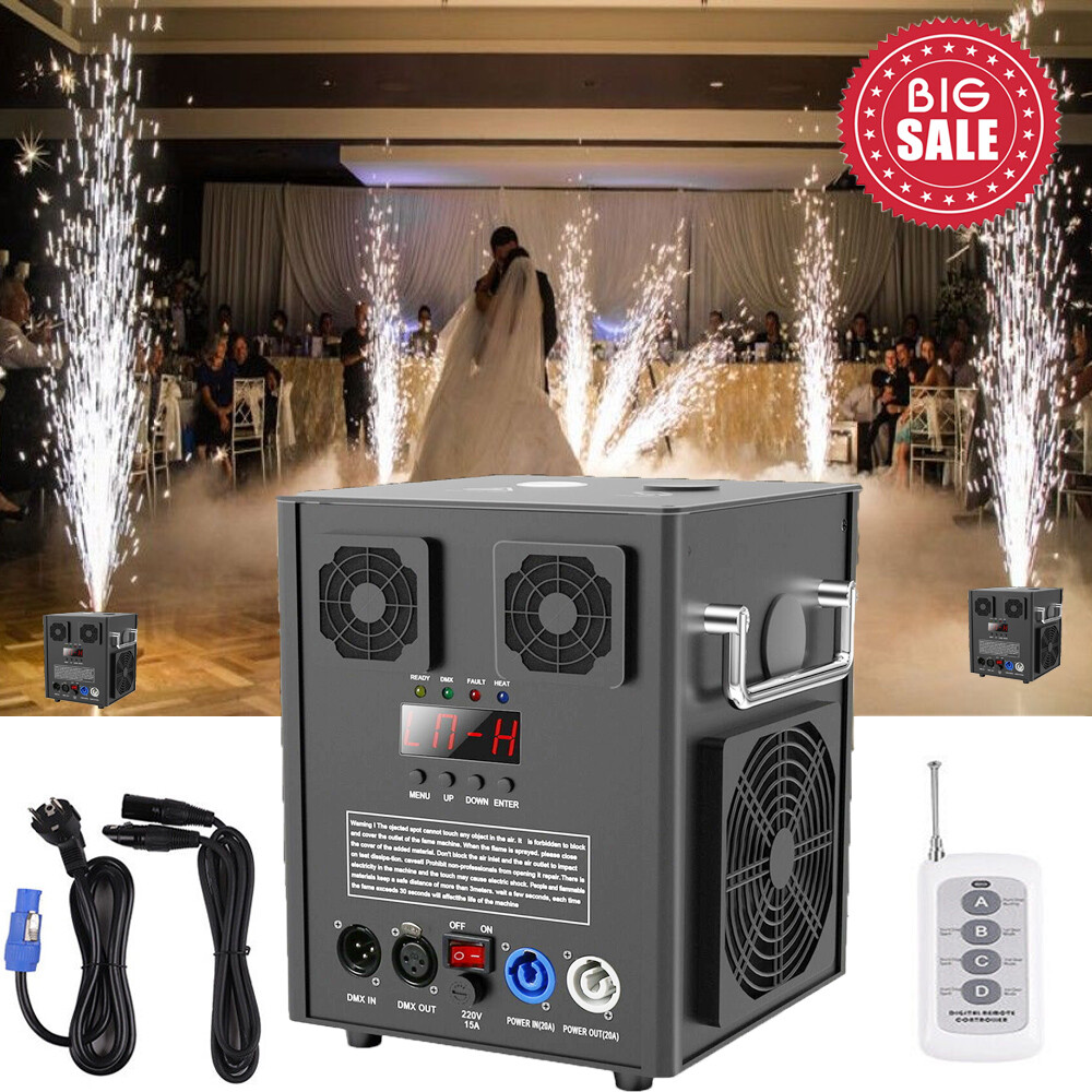 700W Cold Spark Firework Machine Stage Effect Wedding DMX DJ Party w/Flight Case