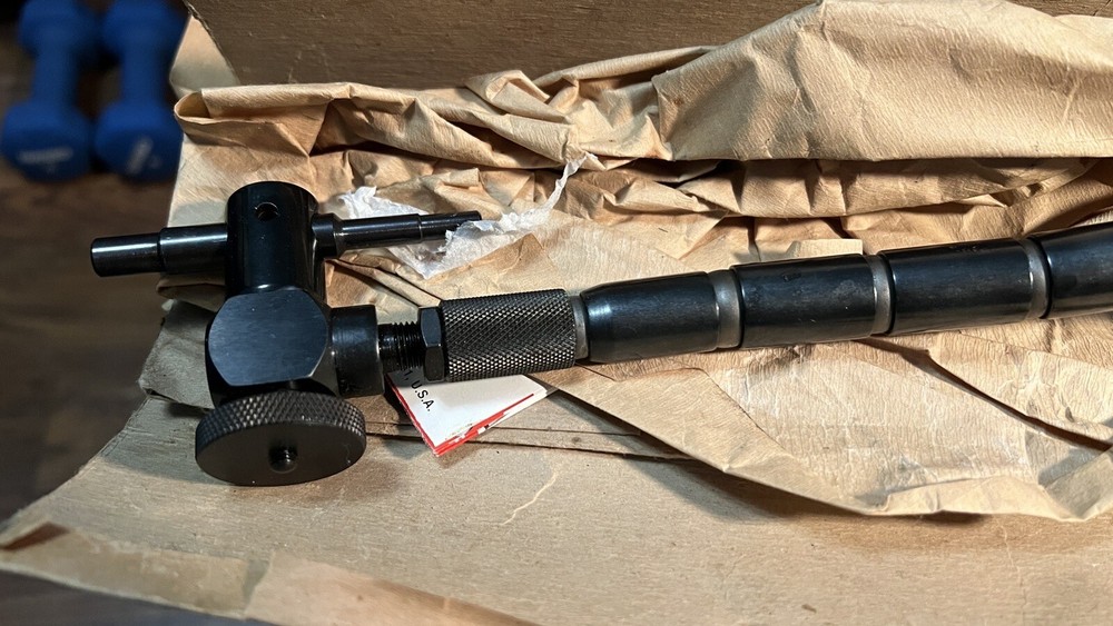 Starrett 657TW Magnetic Base with Flex-O-Post Fine Adjustment Indicator Holder