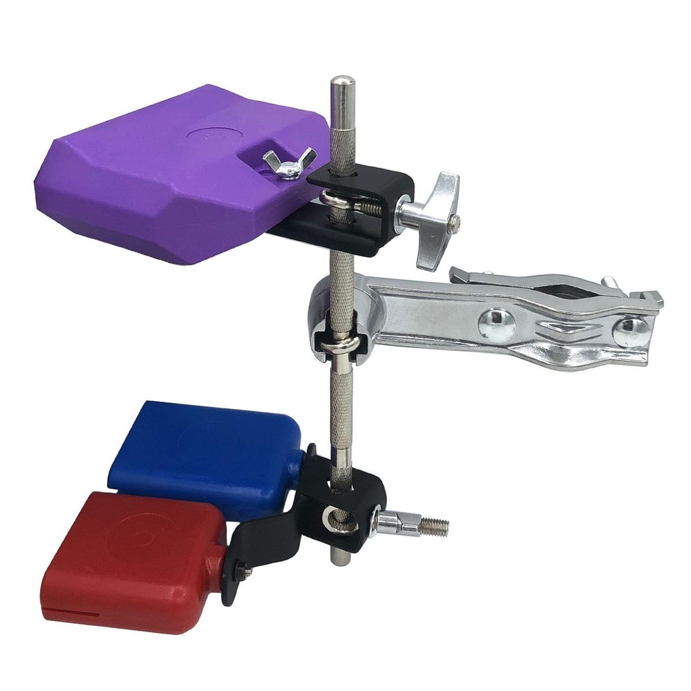 2Pcs Percussion Jam Block with Cowbell Mount Holder Include Plastic High and ...