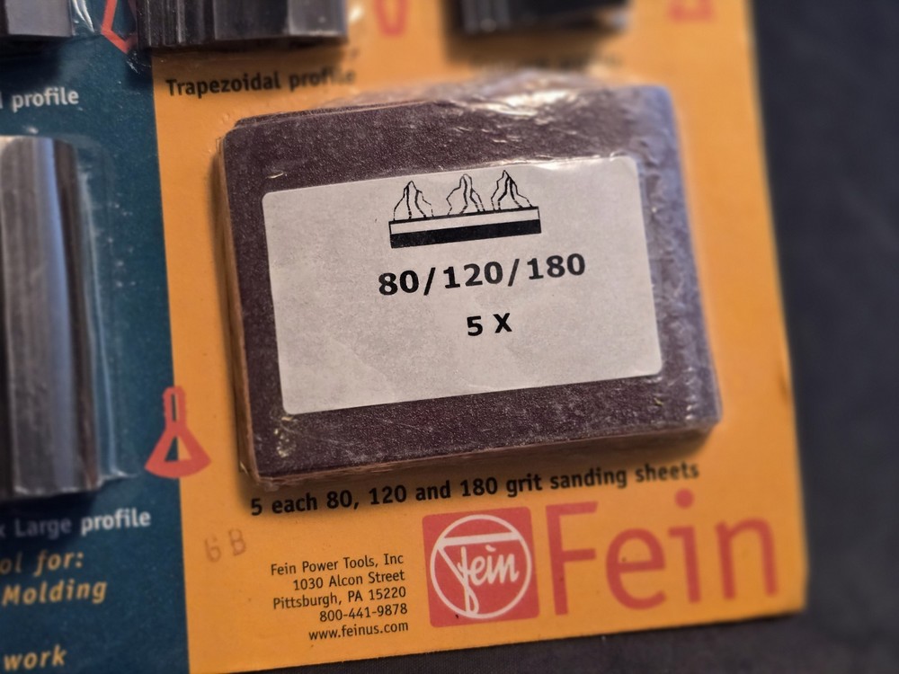 FEIN Multimaster Profile Kit 63806183029 6 Diff Profile SANDER & Sandpaper