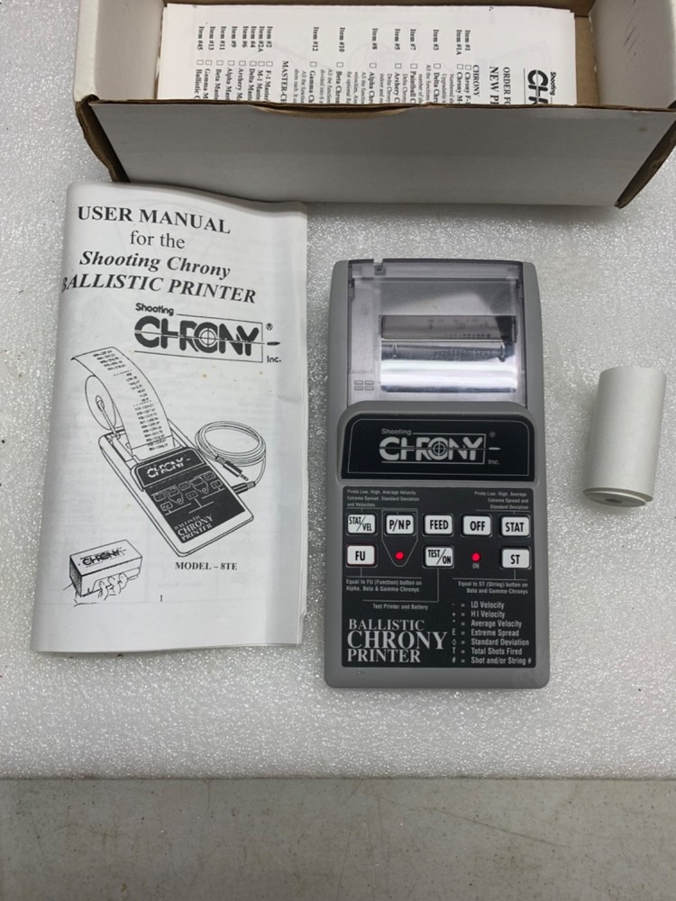 Shooting Chrony Chronograph Ballistic Printer W/ cable