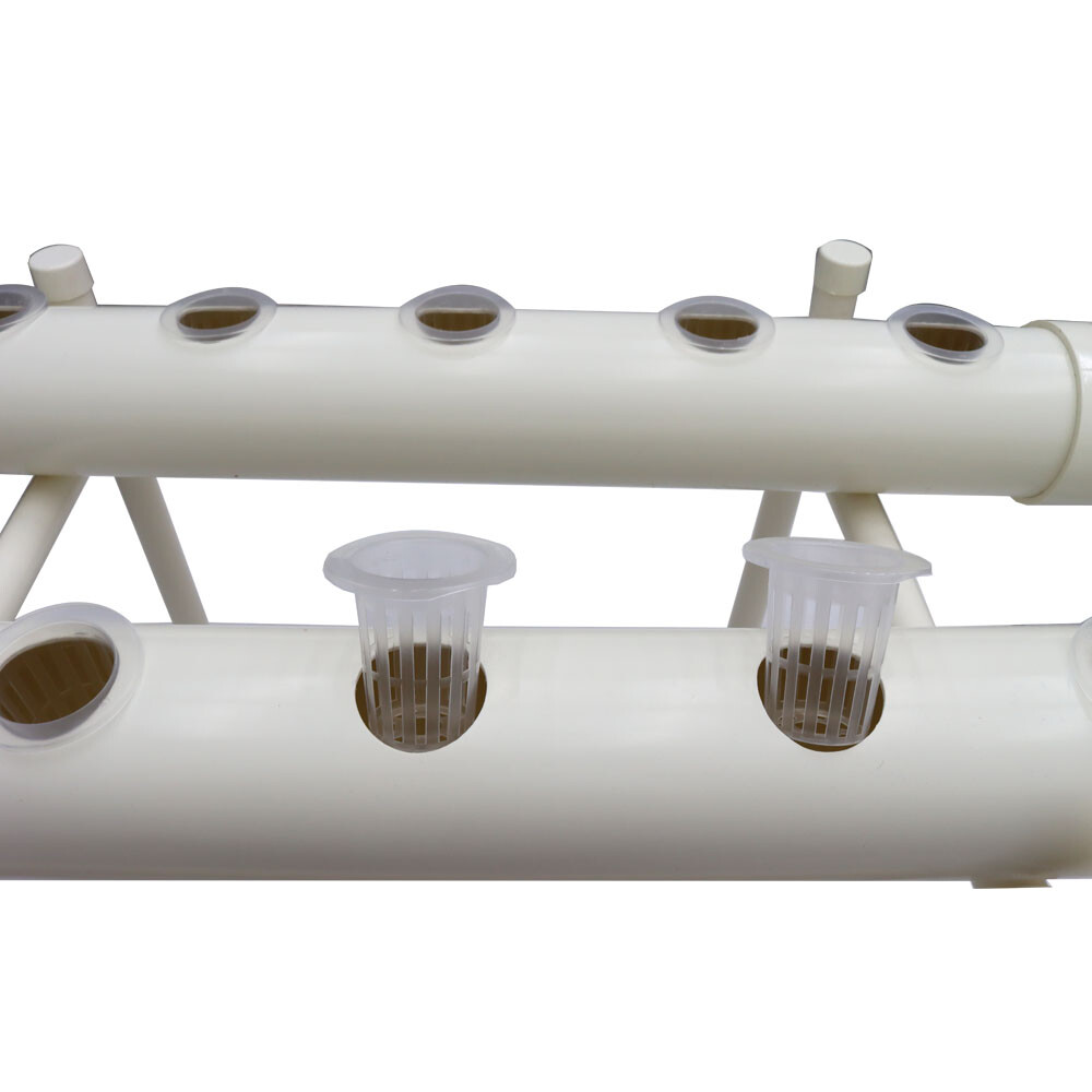 Indoor Hydroponic System Single Layer two Pipes Vegetable Growing Kit PVC Pipe