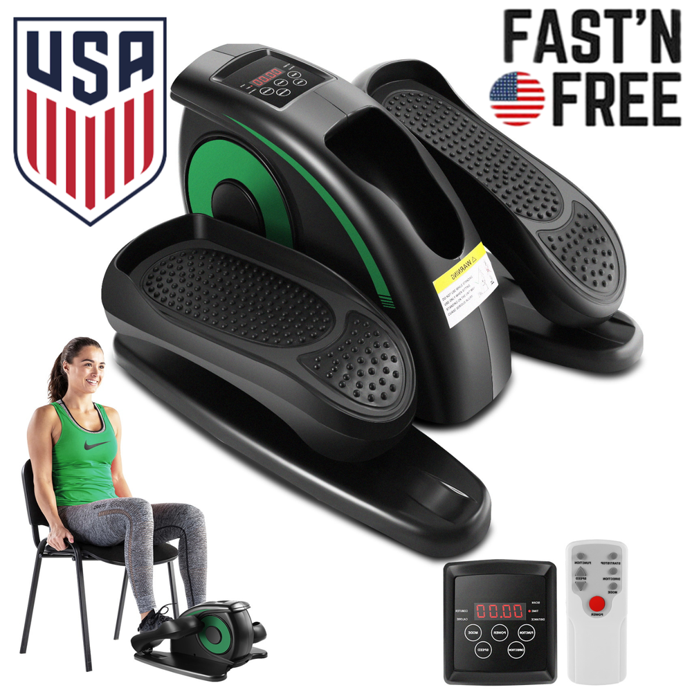 Under Desk Elliptical Machine Electric Pedal Bike Exerciser Trainer LCD Display-
