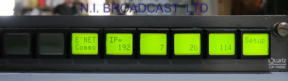 Evertz cp1000e ethernet router control matrix panel