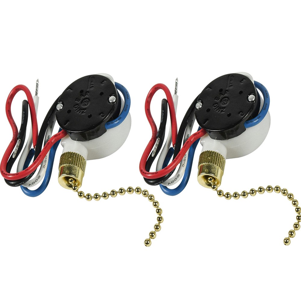4Pcs Ceiling Fan Switch For Zing Ear ZE-208S E89885 3-Speed 4-Wire Chain Light