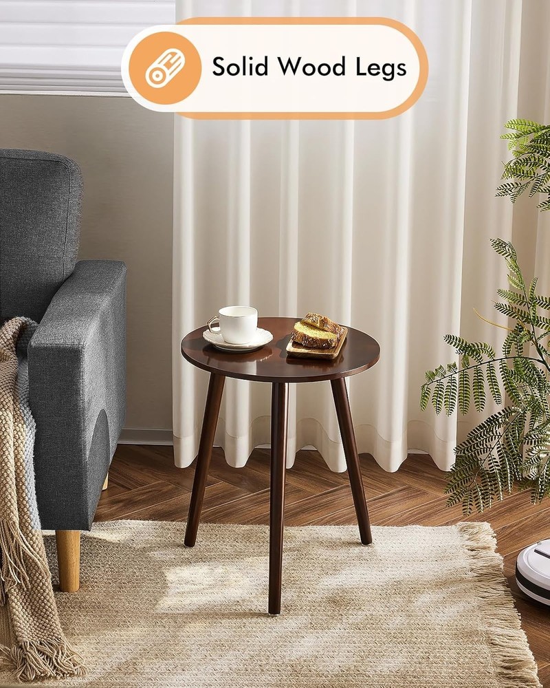 Side Tables End Table Bedroom Dark Brown Round Side Table Nightstand Bedside