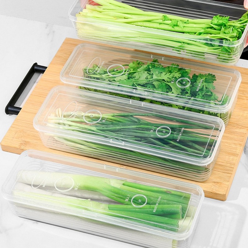 Sturdy Long Rectangular Grade Plastic Storage Box For Kitchen Organization
