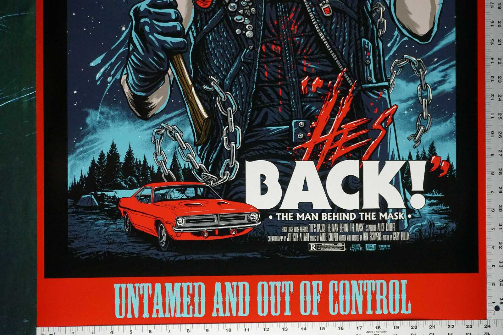 Alice Cooper He's Back Man Behind the Mask Music Poster Red 24X36 New ACHB