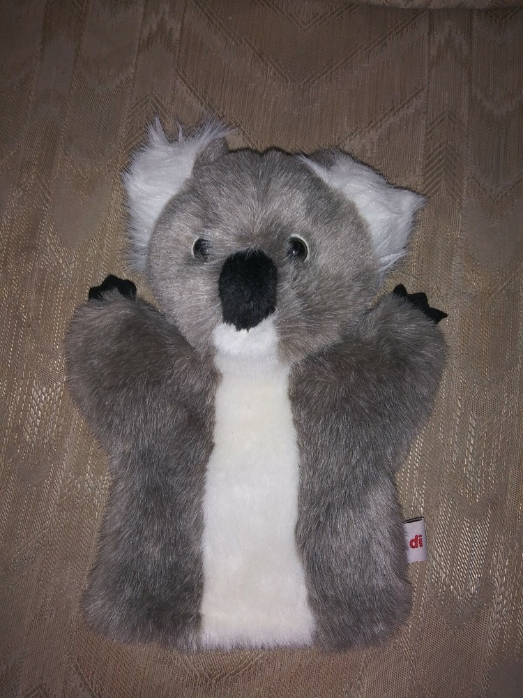 Dinki Di Koala Bear Plush Hand Puppet 10" Aussie Australia Gray White Ages 3+...