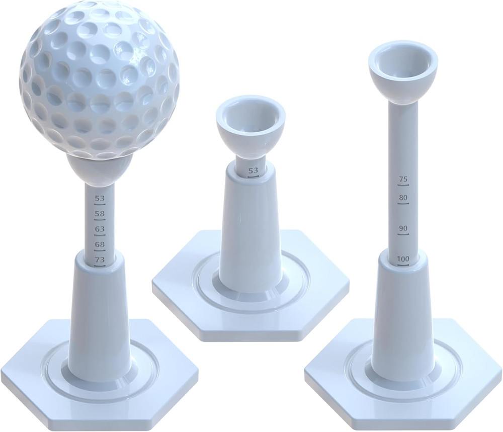 Adjustable Unbreakable Golf Tee，Rubber Golf Tees for Mats，Driving Range Tee，Flig
