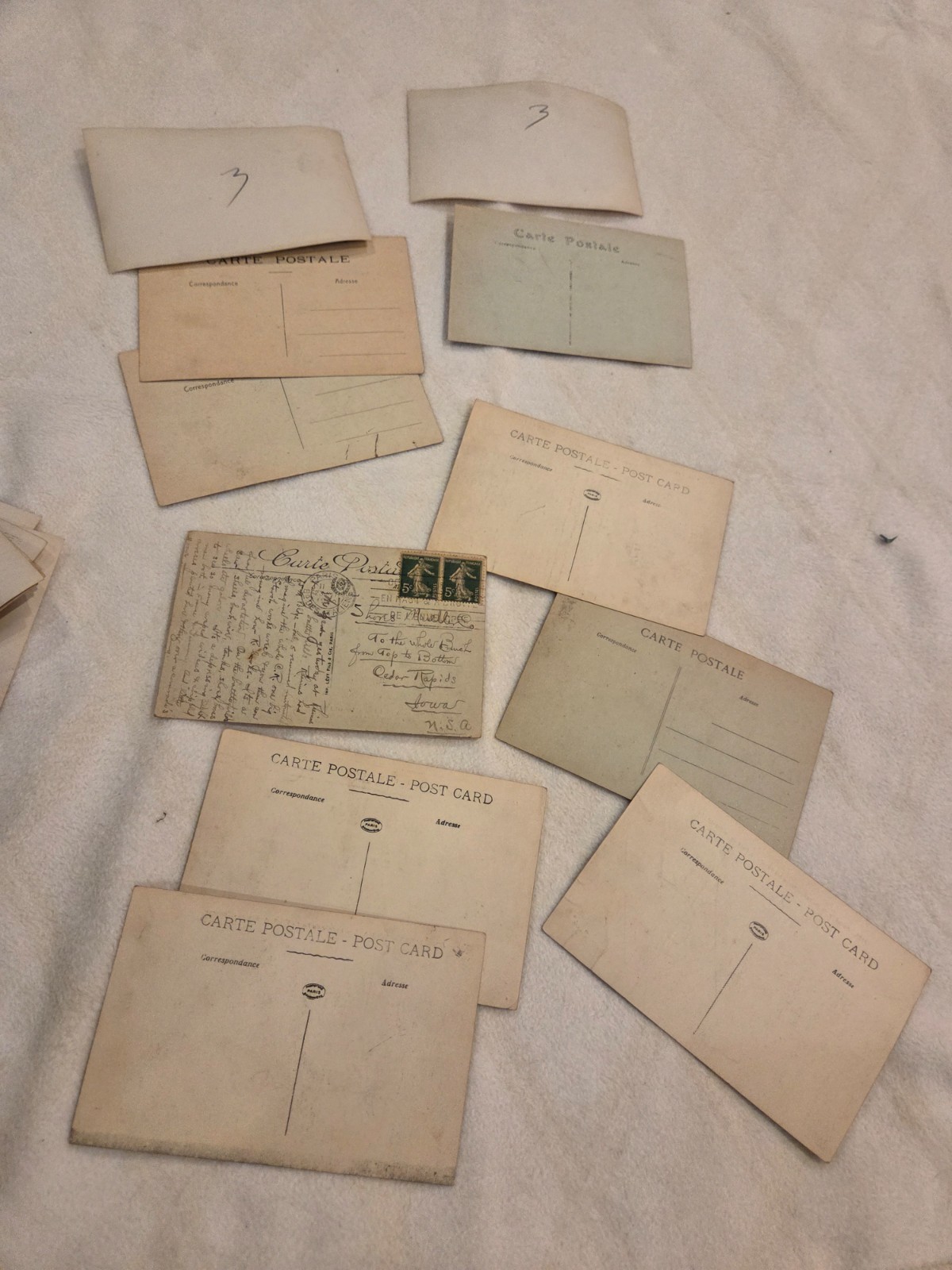 WWI Orig.PHOTOS Vintage RPPC Post Card LOT OLD 1910s German Ruins