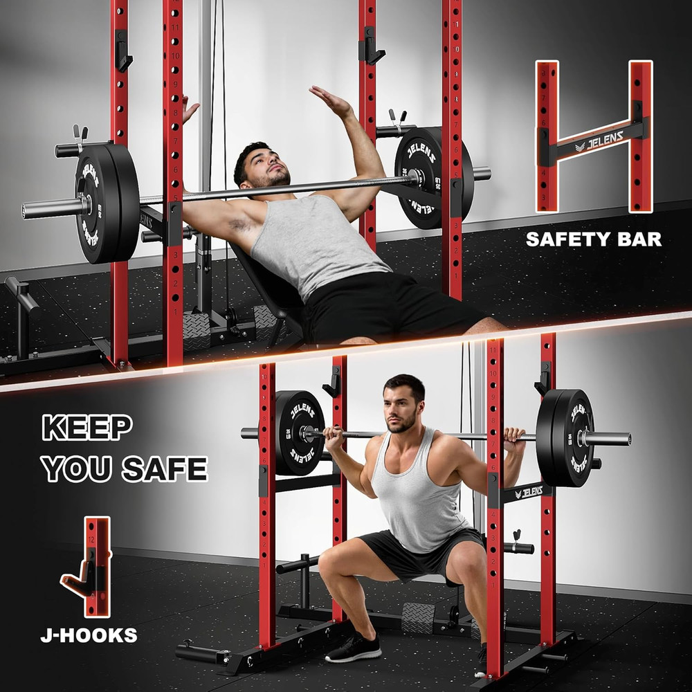 S21 Power Cage, Multi-Function Power Rack with Adjustable Cable Crossover System