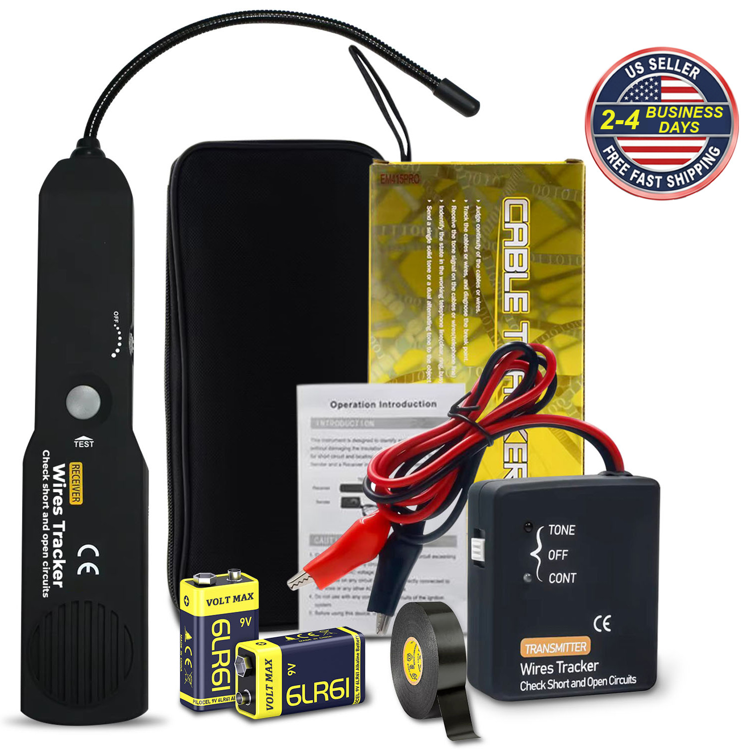 EM415PRO Circuit Tracer Wire Tracker Short/Open Finder 6-42V Car Boat Tool