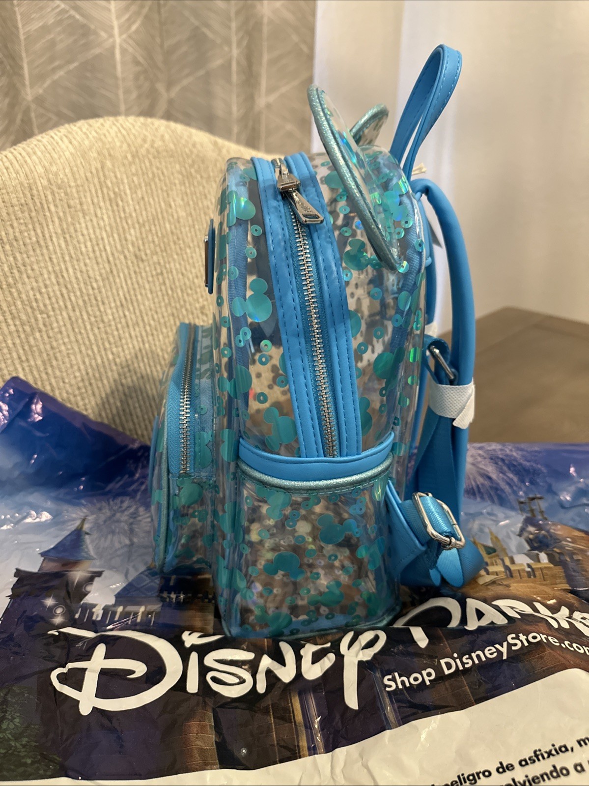 NWT 2025 Mickey Mouse Icon Clear Loungefly Mini Backpack ~ SOLD OUT