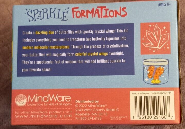Mindware Sparkle Formations: Crystal Butterflies 2 Pack Ages 8+