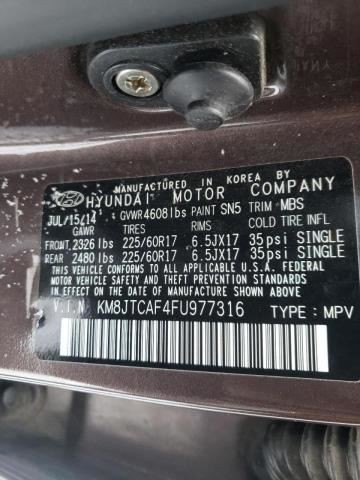 Automatic Transmission Gasoline 2.0L AWD Fits 14-15 TUCSON 484967