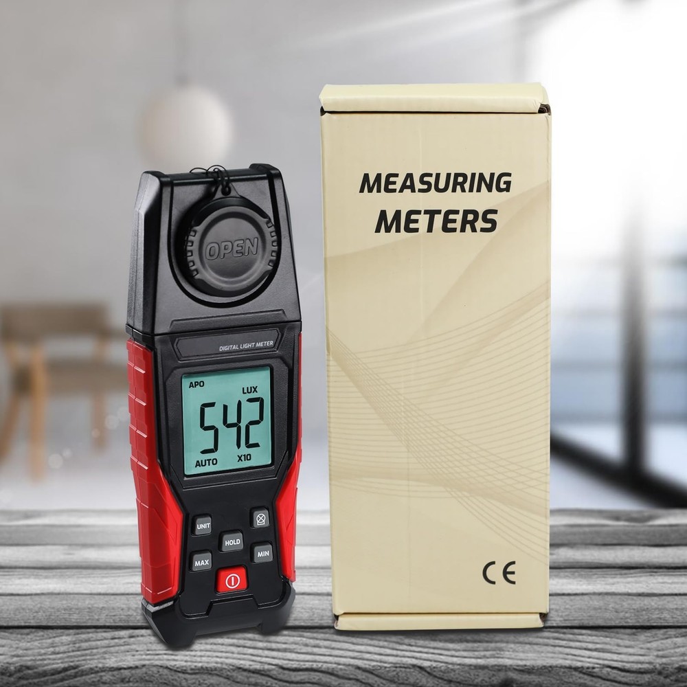 Light Meter Digital Illuminance Light Lux Meter Handheld with Large LCD Displ...