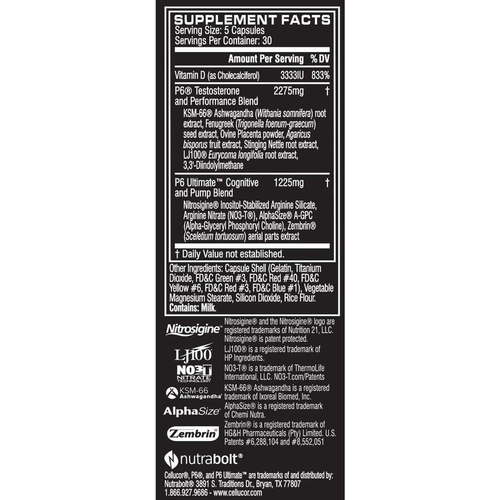 Cellucor P6 Ultimate 150 Capsules -- Free Shipping!!!!!