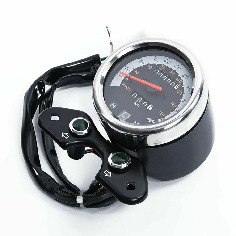For 12V universal motorcycle Digital LED Odometer Motorcycle Speedometer