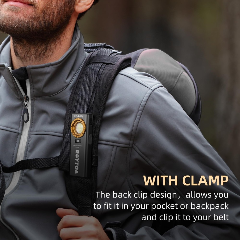 ROYTOA Pocket Flashlight Rechargeable Work Light EDC Slim Flat Flashlight 120...