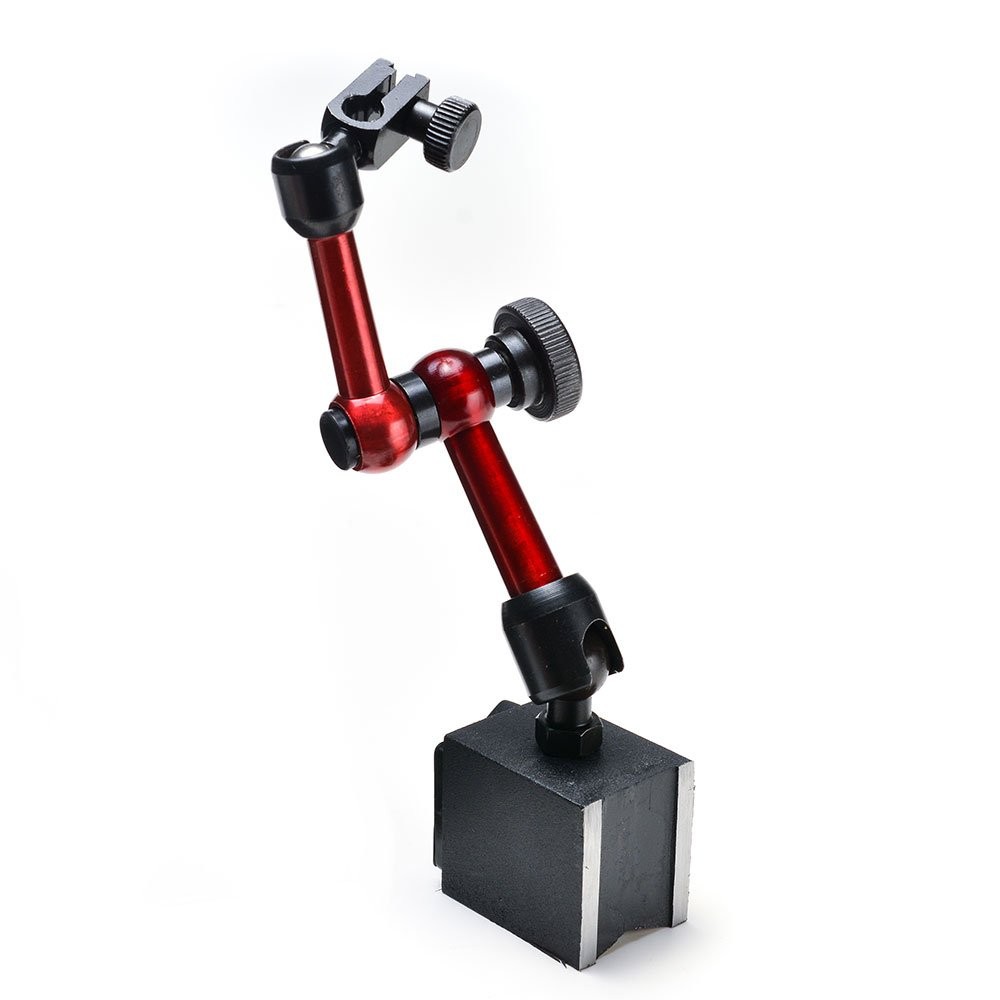 AGPtek® 3-Joint Red Adjustable Magnetic Base Holder for Digital Dial...