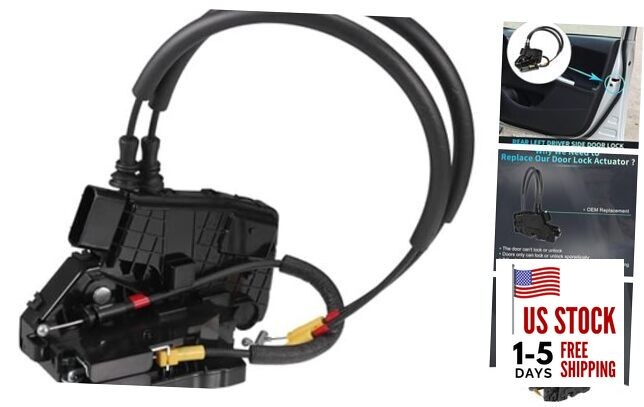 Replacement Rear Left Driver Side Power Door Lock Actuator Motor with Cable