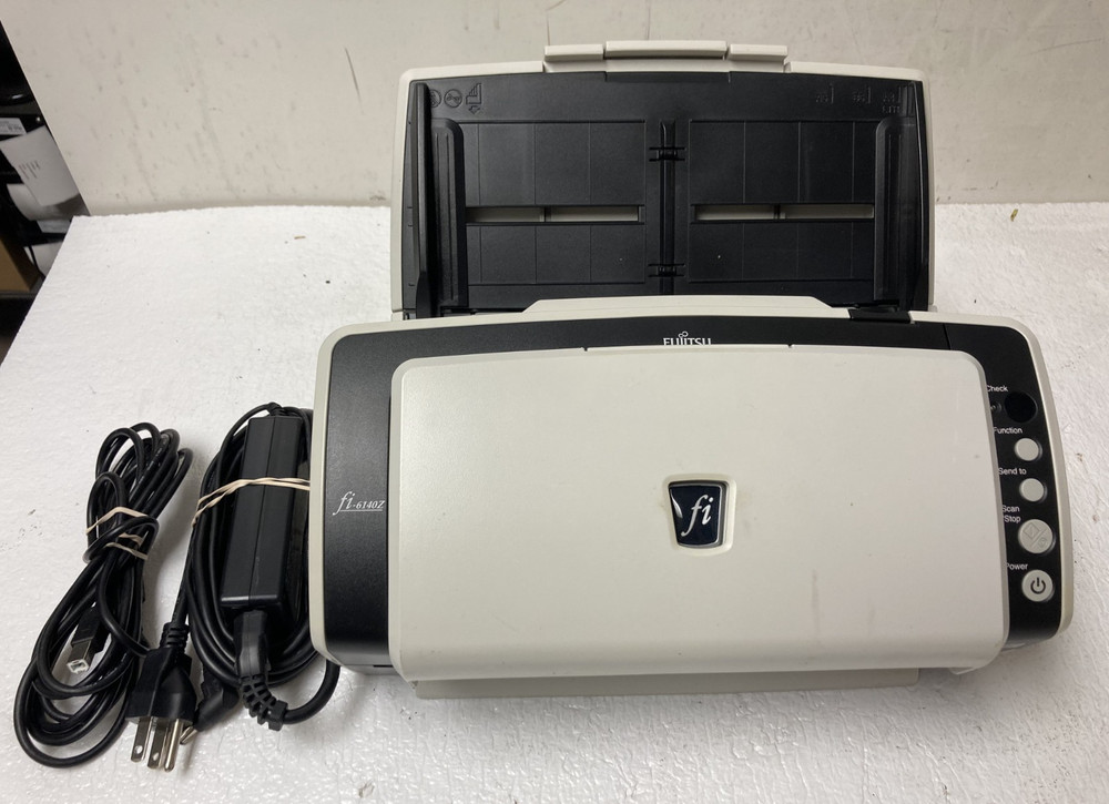 Fujitsu fi-6140Z Document Scanner PA03630-B005 w/ Trays & Adapter& USB