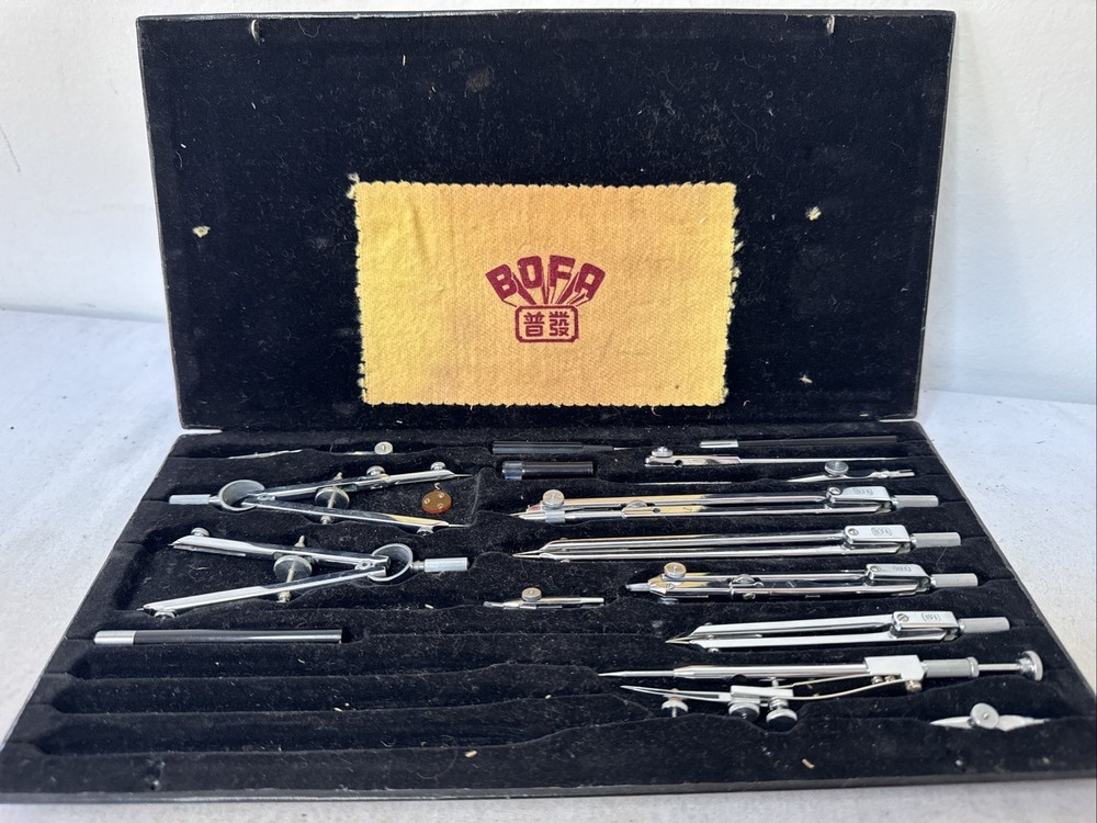 BOFA D423 Drafting Tools  Drawing Instruments Chrome Plated Incomplete BX33