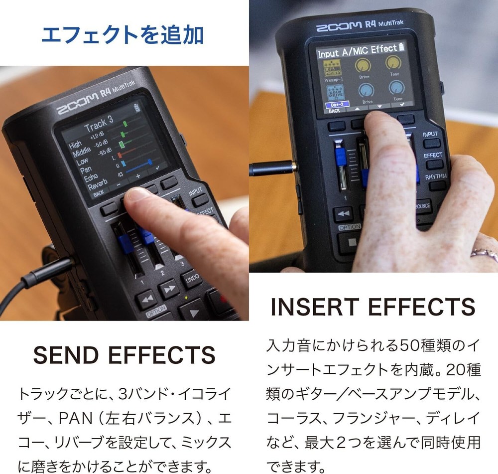 ZOOM R4 4-track Portable Multitrack Recorder with 32-bit Float Audio Support New