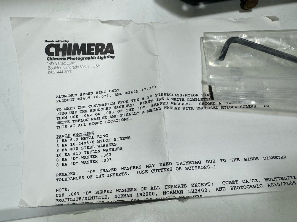 Chimera Dyna Lite Rotating Soft box Speed Ring New (73)