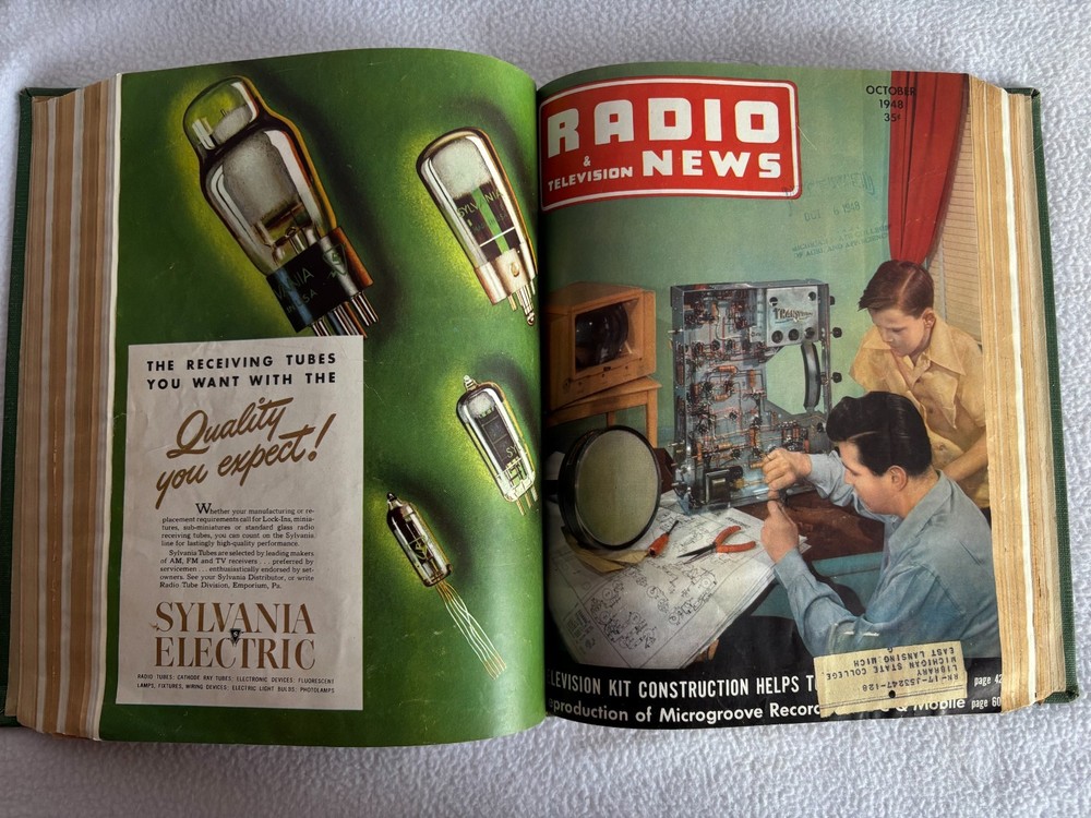 Radio & Television News 1948 Bound Ex-Lib