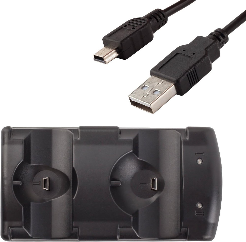 PS3 Controller Charging Dock Charging Station 2 in 1 with LED light Indicator...