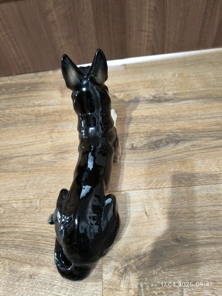 German Shepherd Large Porcelain Figurine Germany