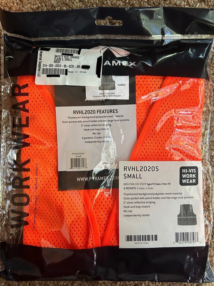 Orange  High Visibility Safety Vest