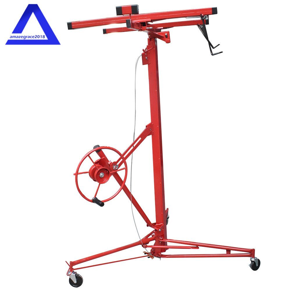 16FT Drywall Lift Plasterboard Panel Sheetrock Hoist Lifter Carrier Safety Lock