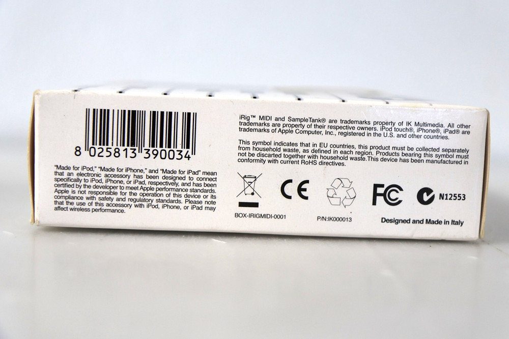 IK Multimedia iRig MIDI Interface for iPhone/iPod touch/iPad (2012)