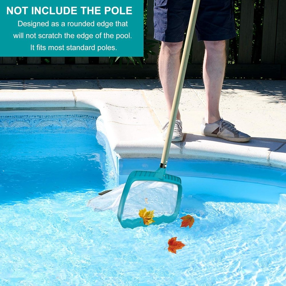 Professional Pool Leaf Rake with Large Net and Easy Scoop Edge - No Pole Needed