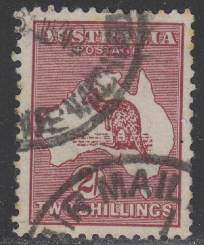 Australia Sc. 99 Kangaroo and Map 1929 Used