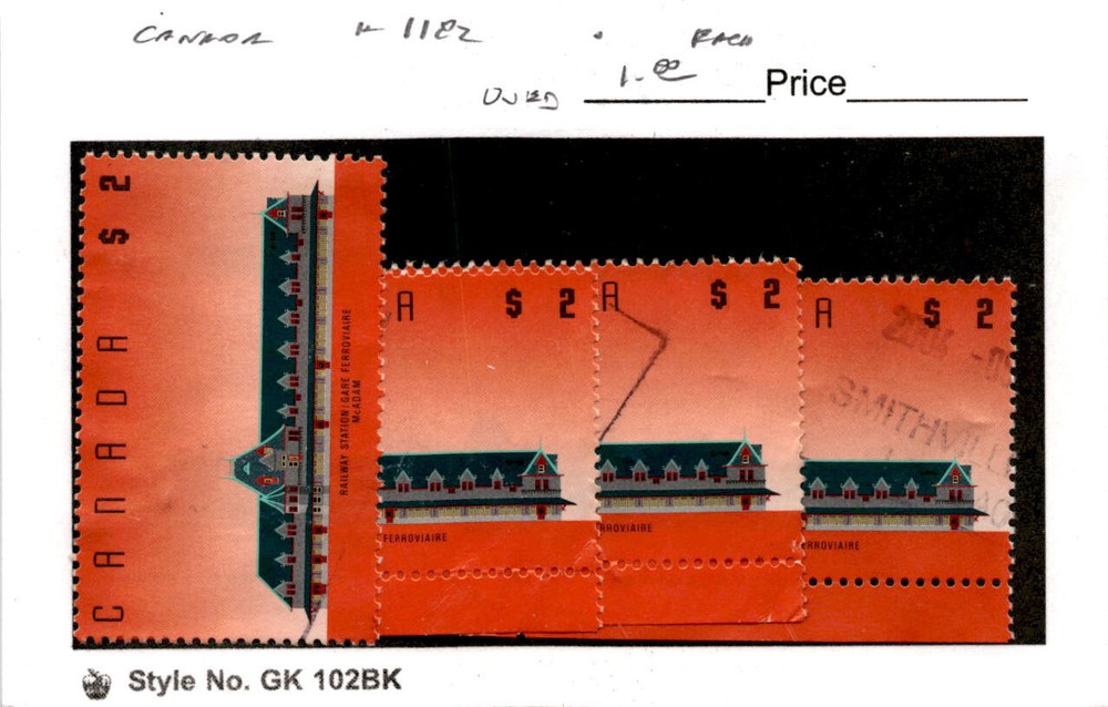 Canada, Postage Stamp, #1182 (4 Ea) Used, 1989 Architecture (AE)