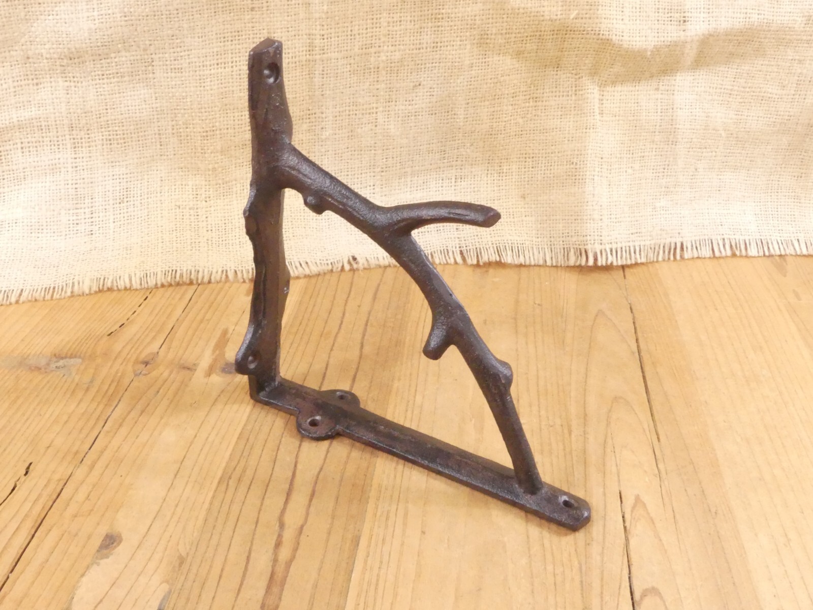 6 Cast Iron Tree Branch Shelf Wall Brace Rustic Wood Bracket 6 3/4" Corbel