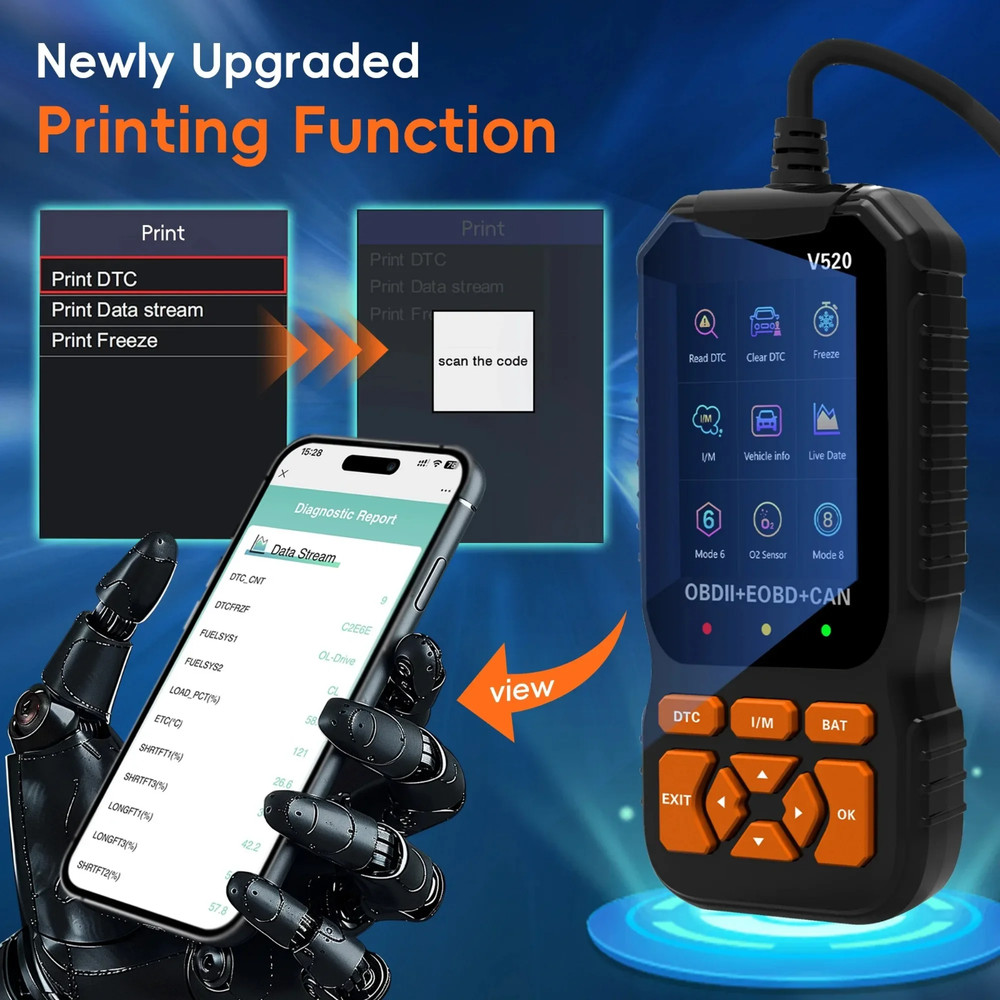 Automotive OBD2 Car Scanner Diagnostic Tool Auto Fault Code Reader Check Engine