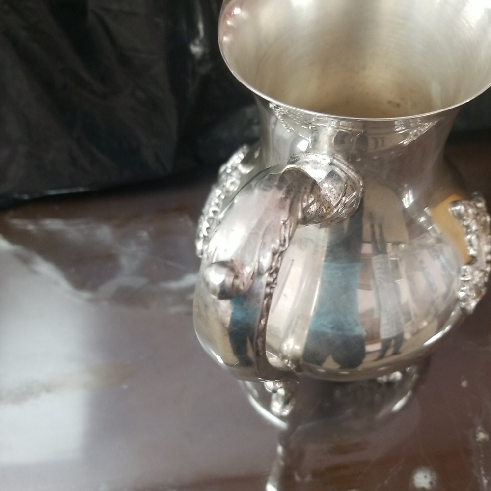 Vintage Silver Plated Pitcher 9" Tall