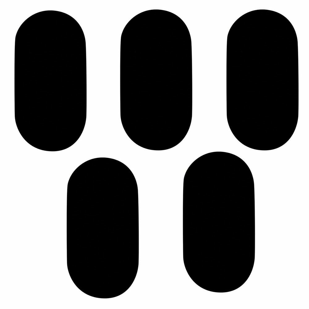 Set Of 5PC Small Oval Pad Black Velvet 5" x 9" Jewelry Display Necklace Bracelet