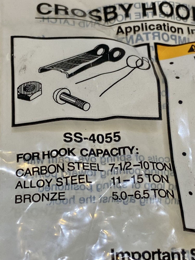 CROSBY HOOK LATCH KIT SS-4055
